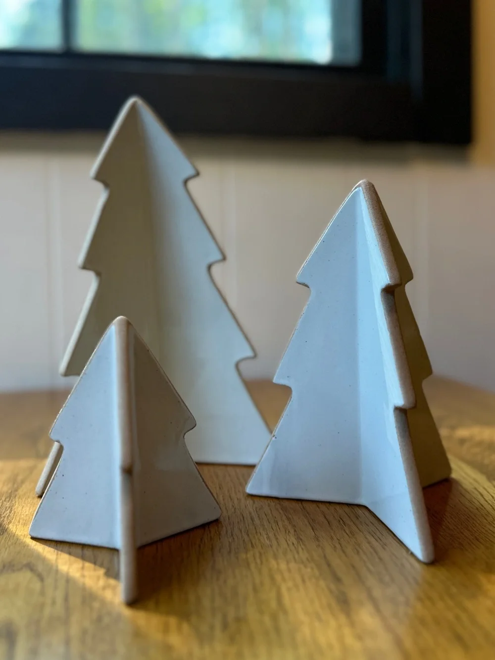 West Elm Mill Stoneware Decorative Tabletop Tree Set of 3